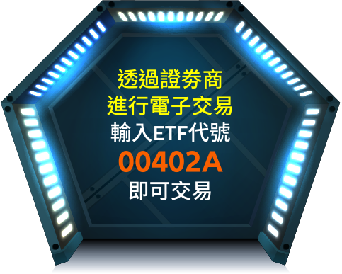 透過證劵商進行電子交易，輸入ETF代號00402A即可交易